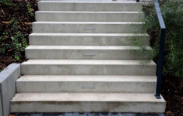 Poured Step Installation in Grove City