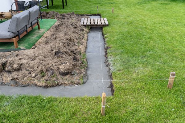 Cement Footer Installation in Grove City